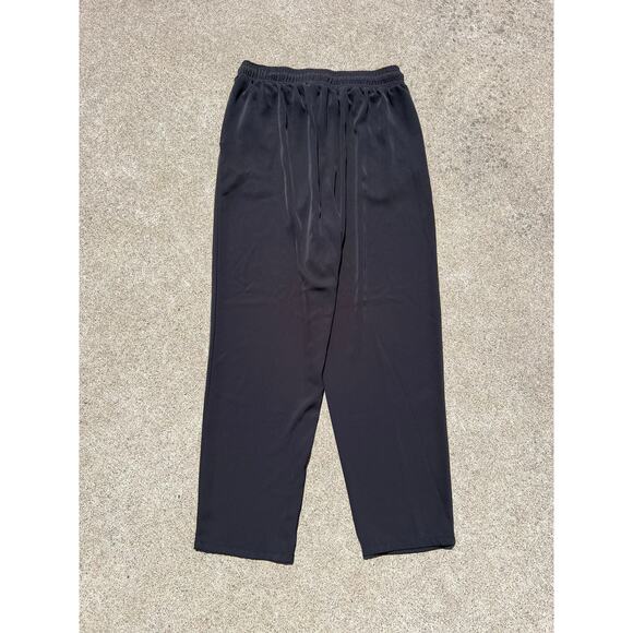 Melloday Pants Women Size XL Black Straight Leg Pull On Elastic Waist Pockets - Picture 6 of 6